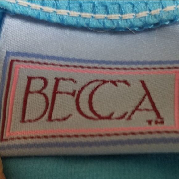VINTAGE 80s Becca Blue Strapless High Rise Bikini - Picture 13 of 16